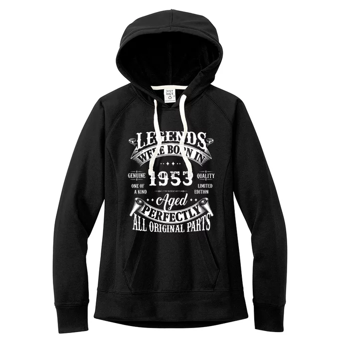 69 Birthday 1953 Gift Vintage 69 Birthday Women's Fleece Hoodie