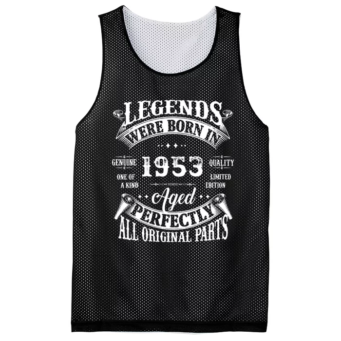 69 Birthday 1953 Gift Vintage 69 Birthday Mesh Reversible Basketball Jersey Tank