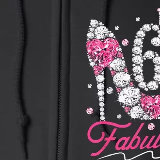 60th Birthday 60 & Fabulous Pink 60 Years Old Diamond Shoes Full Zip Hoodie