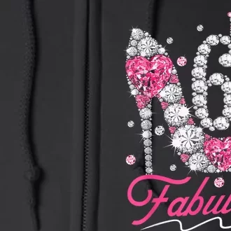 60th Birthday 60 & Fabulous Pink 60 Years Old Diamond Shoes Full Zip Hoodie