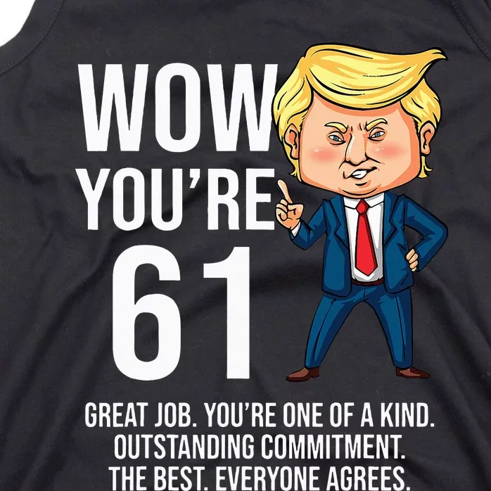 61st Birthday 61 Years Old Funny Trump Republican Party Tank Top