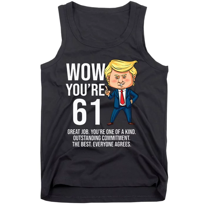 61st Birthday 61 Years Old Funny Trump Republican Party Tank Top