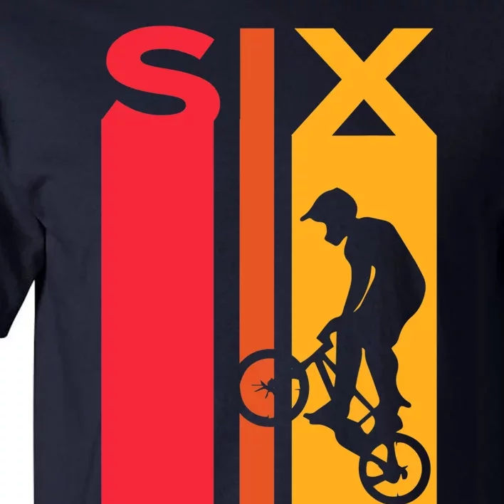 6th Birthday 6 Years Old Bmx Bike Lover Bday Funny Tall T-Shirt