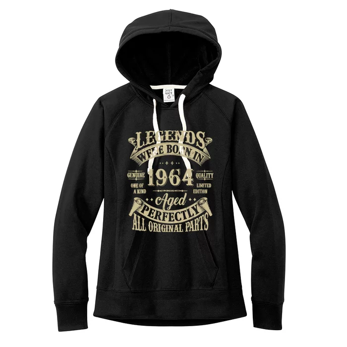 60th Birthday 60 Years Old Vintage Legends Born In 1964 Women's Fleece Hoodie