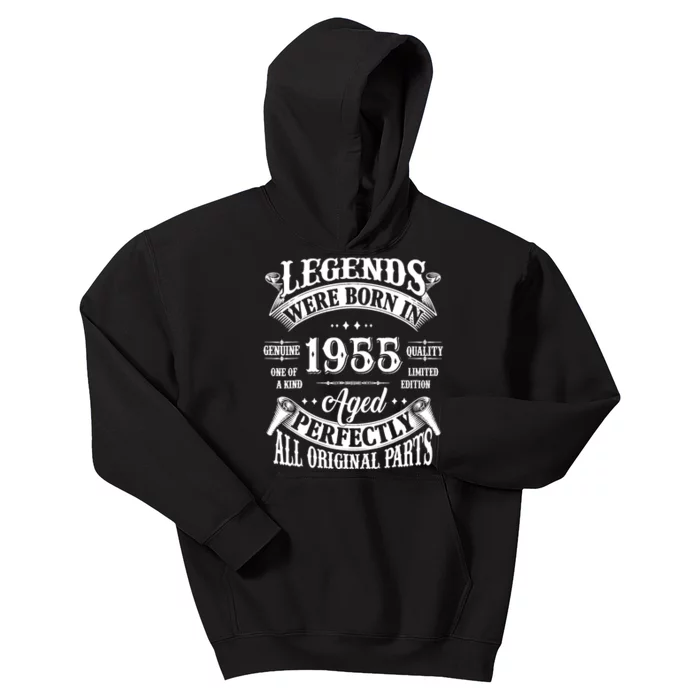 69th Birthday 69 Years Old Vintage Legends Born In 1955 Kids Hoodie