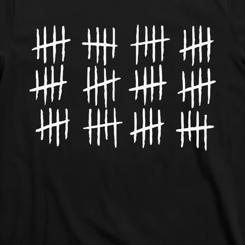 60th Birthday Anniversary 60 Tally Marks T-Shirt