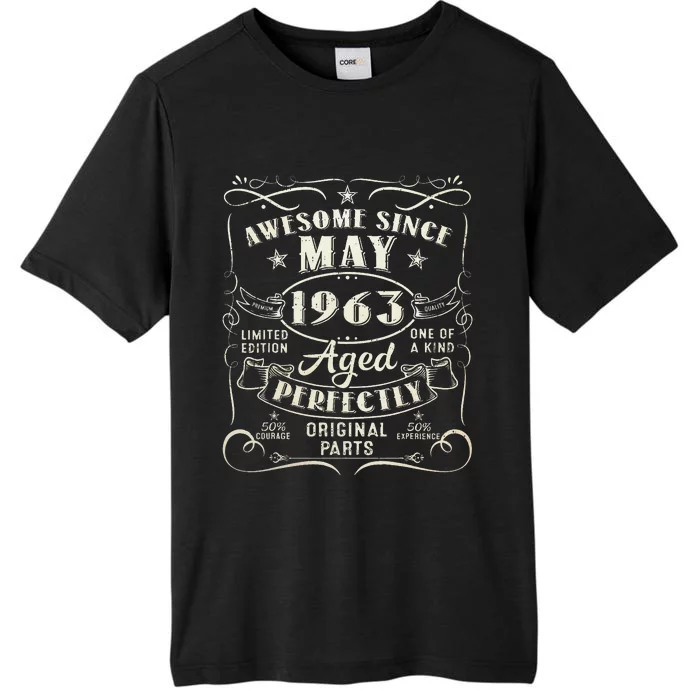 60th Birthday Awesome Since May 1963 60 Years Old Gift ChromaSoft Performance T-Shirt