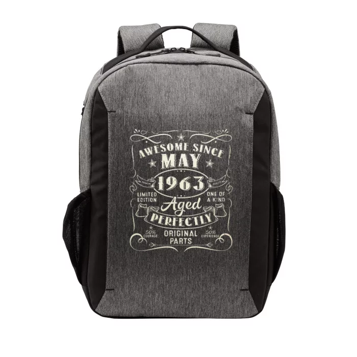 60th Birthday Awesome Since May 1963 60 Years Old Gift Vector Backpack