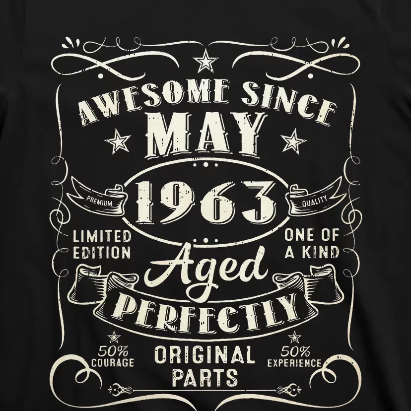 60th Birthday Awesome Since May 1963 60 Years Old Gift T-Shirt