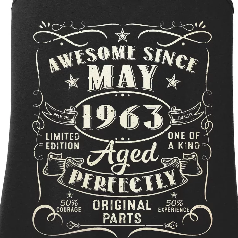 60th Birthday Awesome Since May 1963 60 Years Old Gift Ladies Essential Tank