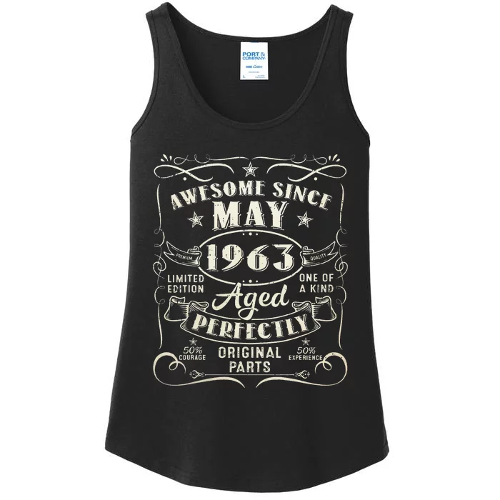 60th Birthday Awesome Since May 1963 60 Years Old Gift Ladies Essential Tank