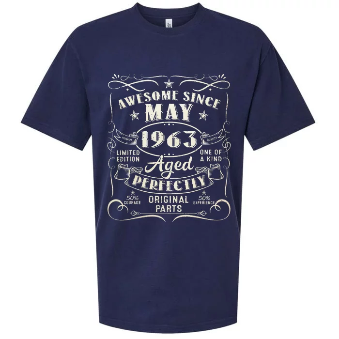 60th Birthday Awesome Since May 1963 60 Years Old Gift Sueded Cloud Jersey T-Shirt