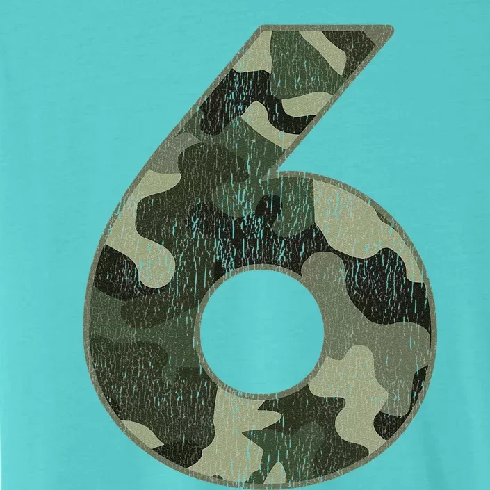 6th Birthday Army Birthday Party 6 Years Old Camo Number 6 ChromaSoft Performance T-Shirt