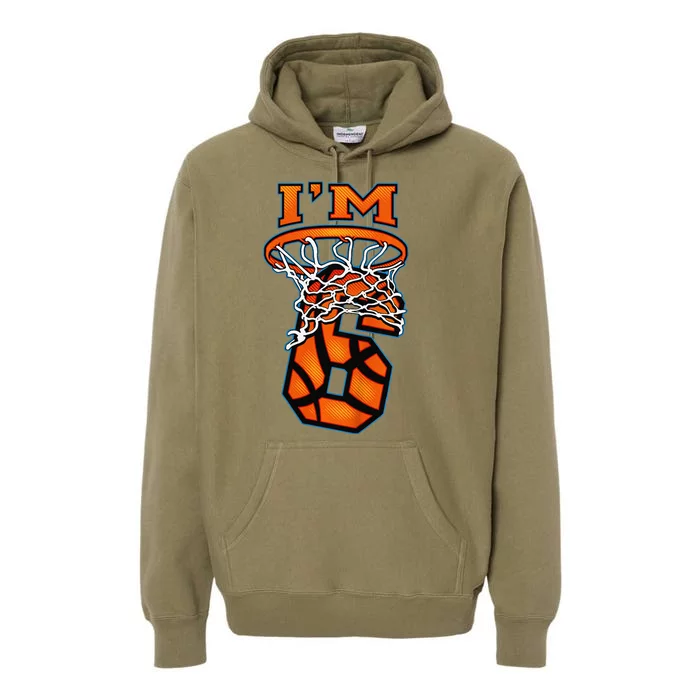 6th Birthday Basketball IM 6 Boy Girl 6th Birthday Premium Hoodie