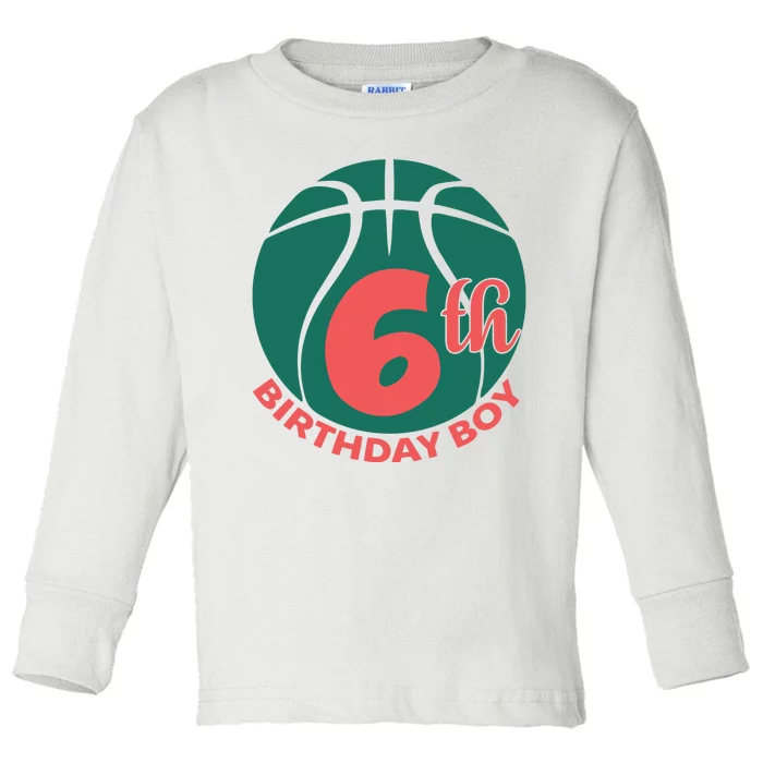 6th Birthday Boy Gift For Birthday Toddler Long Sleeve Shirt