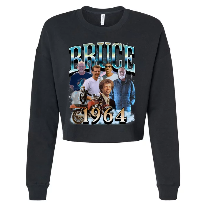 60th Birthday Bruce Winter Style Cropped Pullover Crew