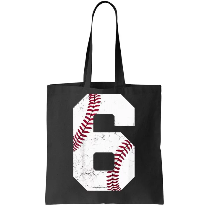 6th Birthday Baseball Six 6 Years Old Tote Bag