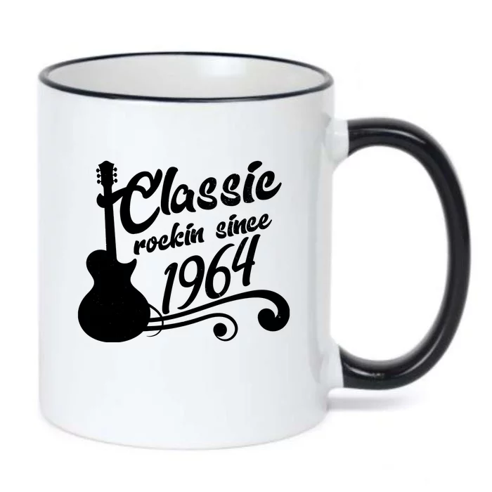 60th Birthday Classic Rockin Since 1964 Black Color Changing Mug