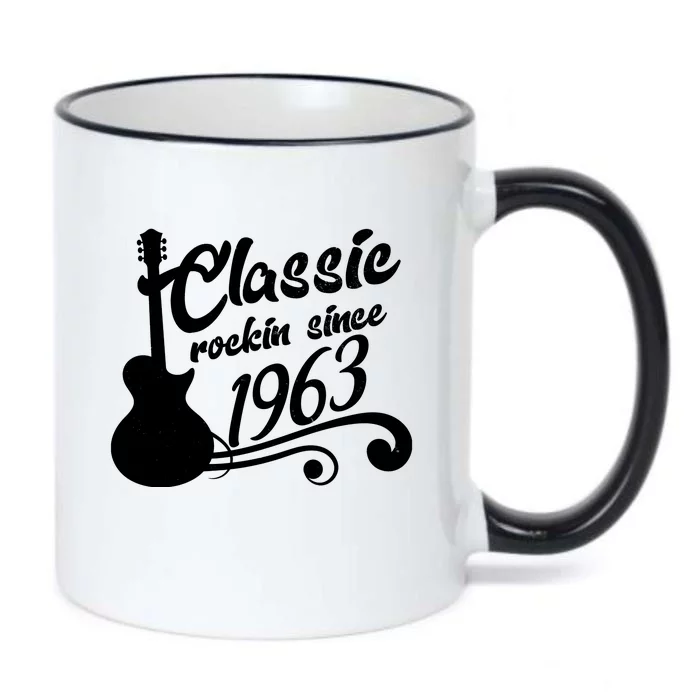 60th Birthday Classic Rockin Since 1963 Black Color Changing Mug