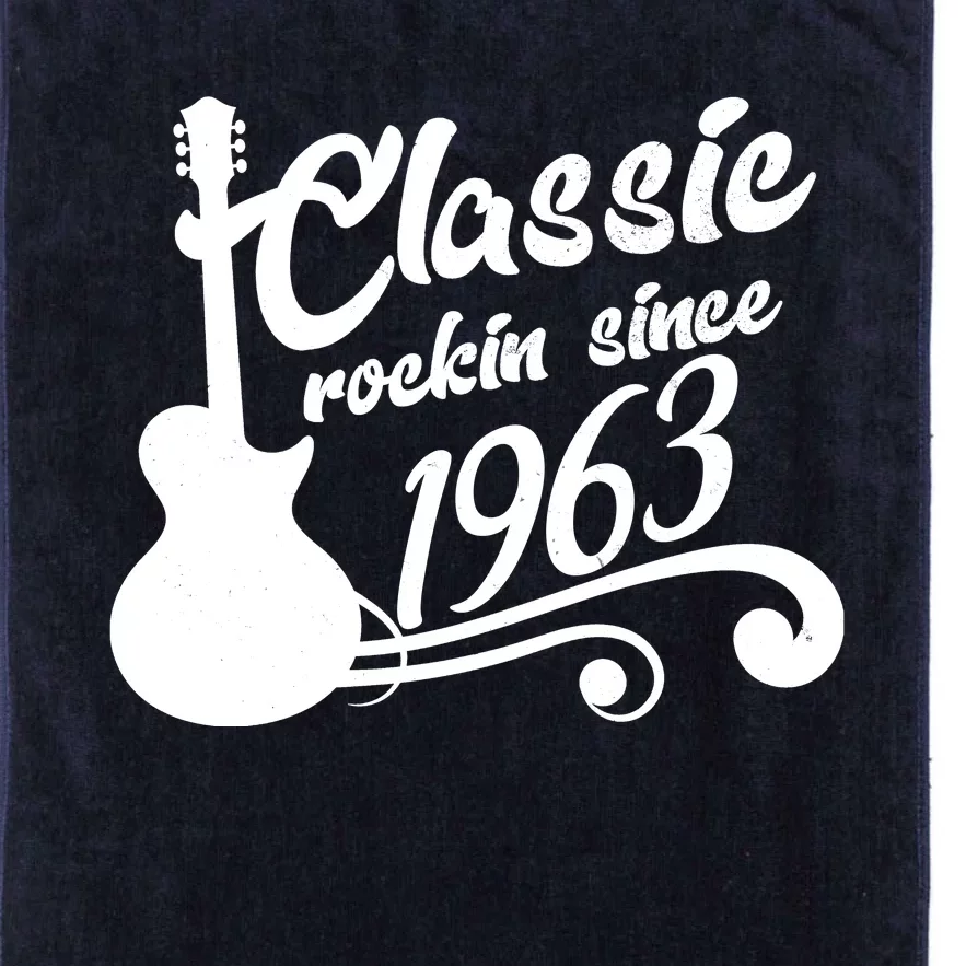 60th Birthday Classic Rockin Since 1963 Platinum Collection Golf Towel