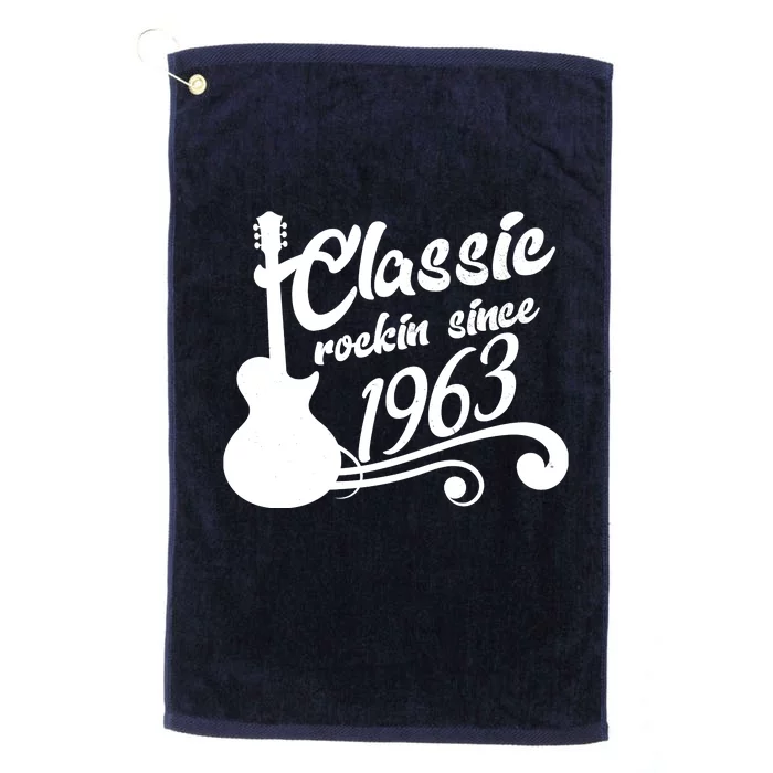 60th Birthday Classic Rockin Since 1963 Platinum Collection Golf Towel