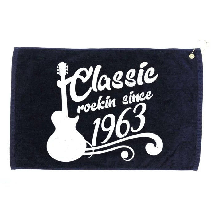 60th Birthday Classic Rockin Since 1963 Grommeted Golf Towel