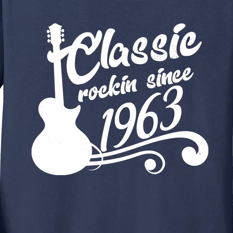 60th Birthday Classic Rockin Since 1963 Kids Long Sleeve Shirt