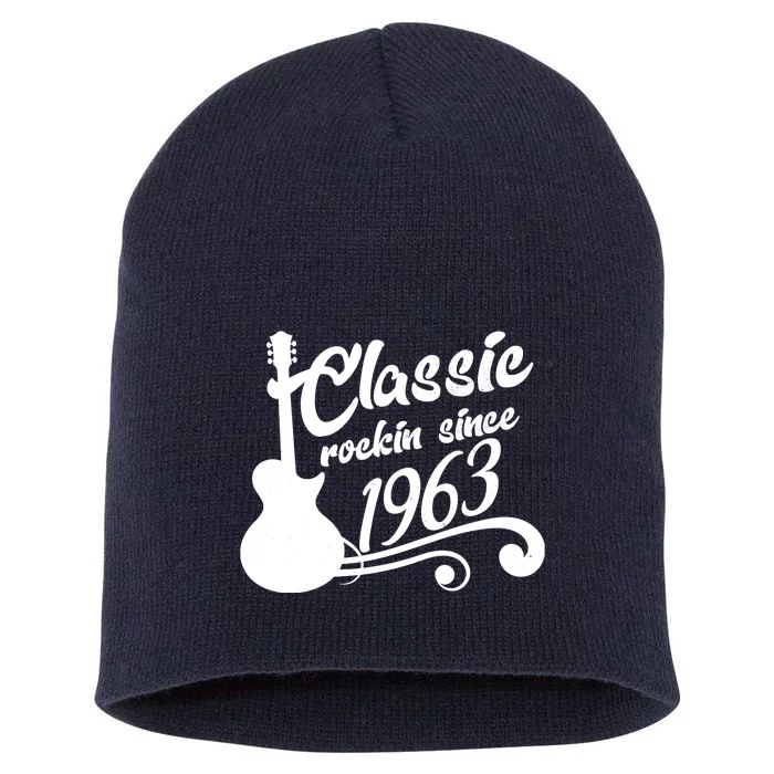 60th Birthday Classic Rockin Since 1963 Short Acrylic Beanie