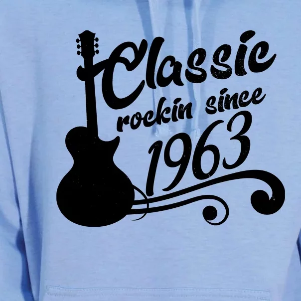 60th Birthday Classic Rockin Since 1963 Unisex Surf Hoodie