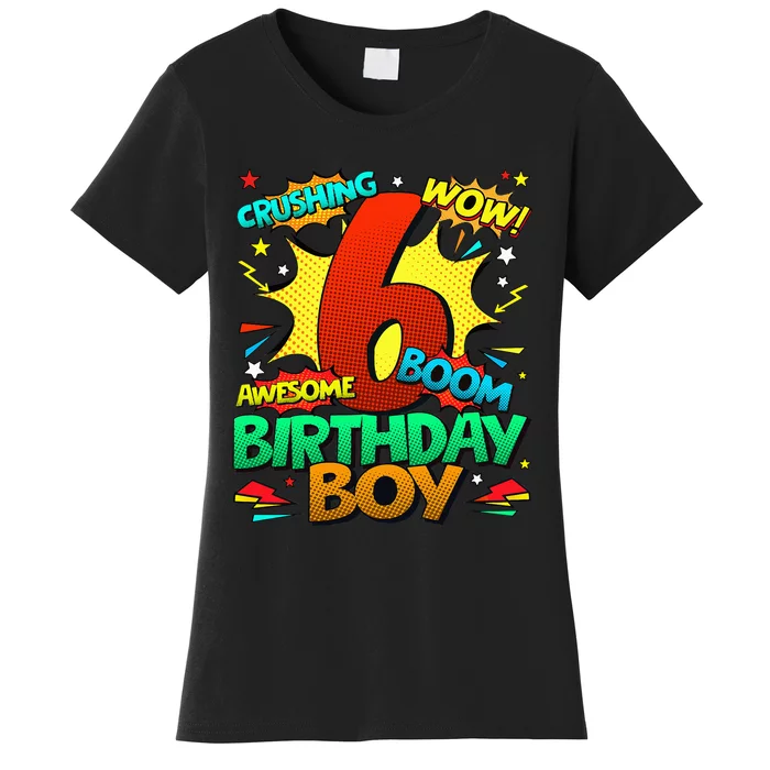 6th Birthday Comic Style 6 Year Old Gifts Women's T-Shirt