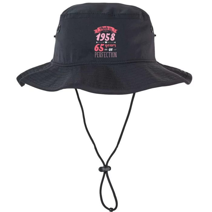 65 Birthday Decorations Women Female 65th BDay 1958 Birthday Legacy Cool Fit Booney Bucket Hat