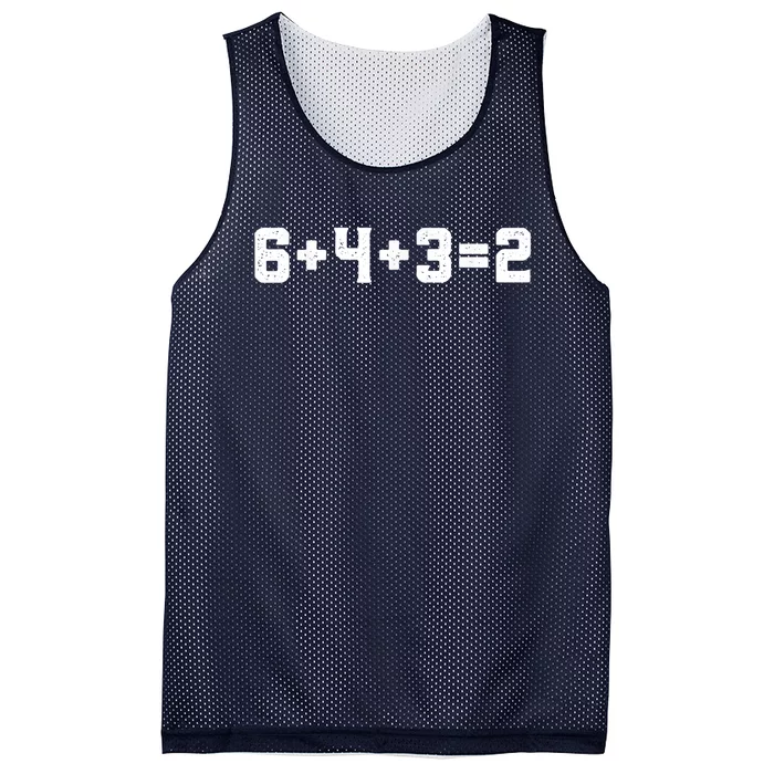 6432 Baseball Double Play Funny Baseball 6 4 3 2 Mesh Reversible Basketball Jersey Tank