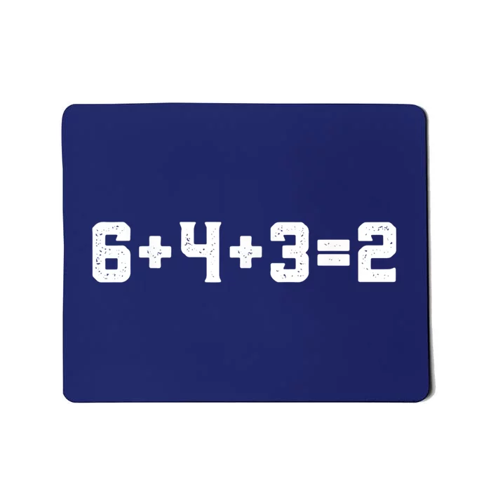 6432 Baseball Double Play Funny Baseball 6 4 3 2 Mousepad