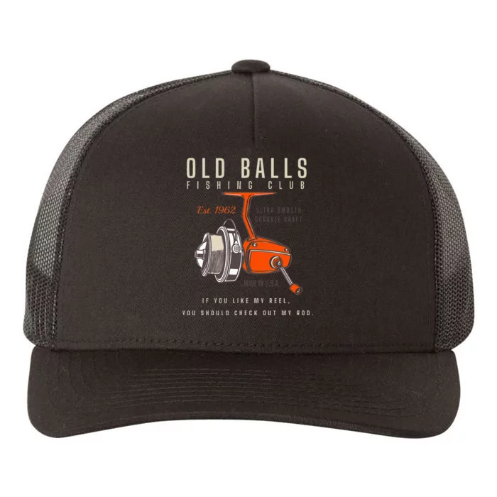 60th Birthday Fishing Pun Over The Hill 60 Yupoong Adult 5-Panel Trucker Hat