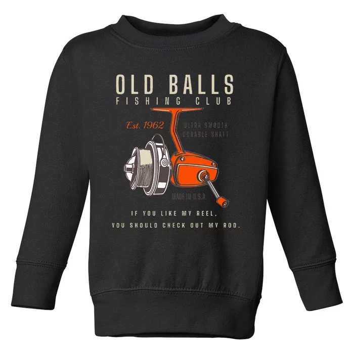 60th Birthday Fishing Pun Over The Hill 60 Toddler Sweatshirt