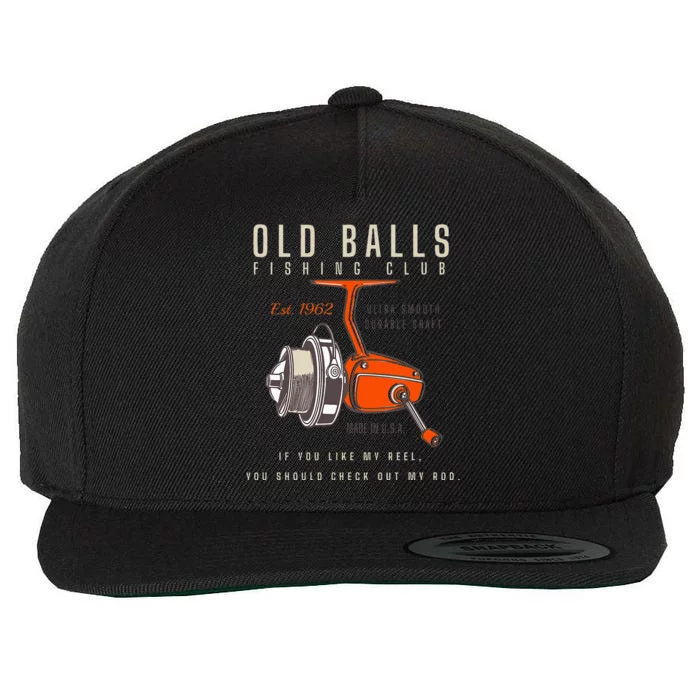 60th Birthday Fishing Pun Over The Hill 60 Wool Snapback Cap