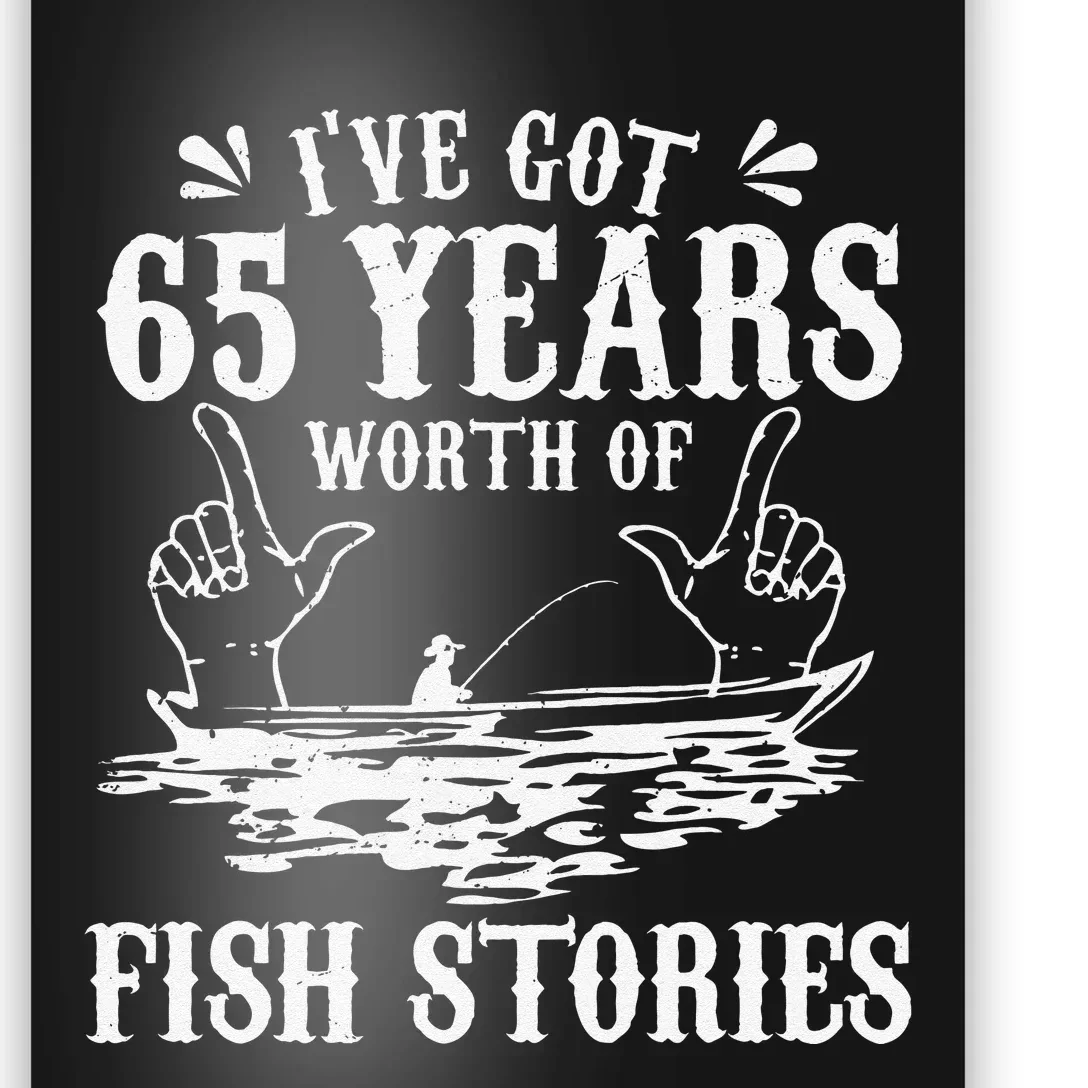 65th Birthday Fisherman Funny Bass Fishing Gift Idea Poster