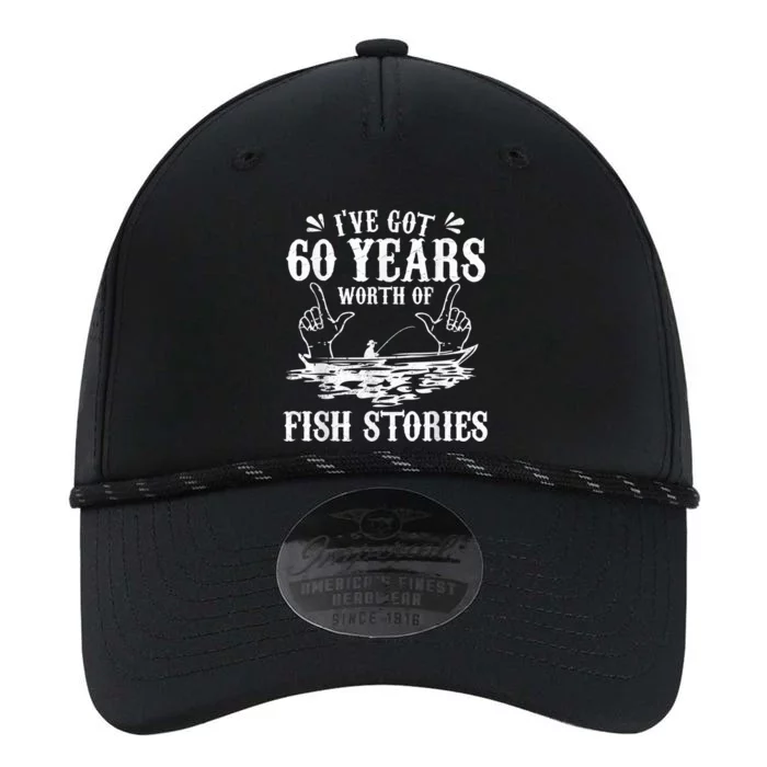 60th Birthday Fisherman  Funny Bass Fishing Gift Idea Performance The Dyno Cap