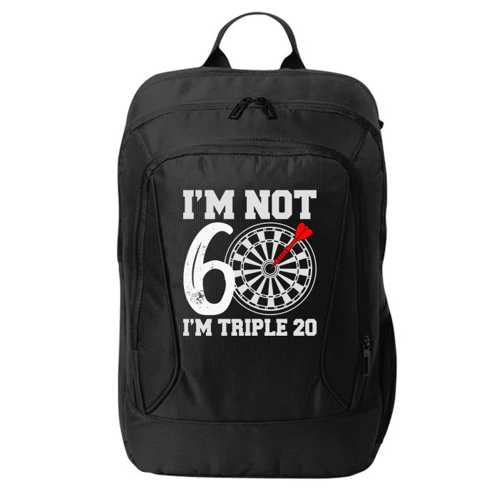 60th Birthday Funny Triple 20 Darts City Backpack