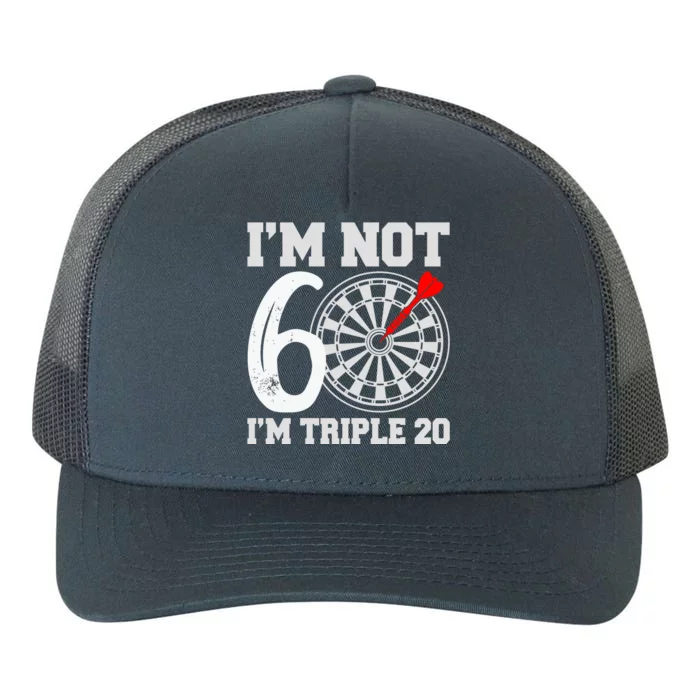 60th Birthday Funny Triple 20 Darts Yupoong Adult 5-Panel Trucker Hat