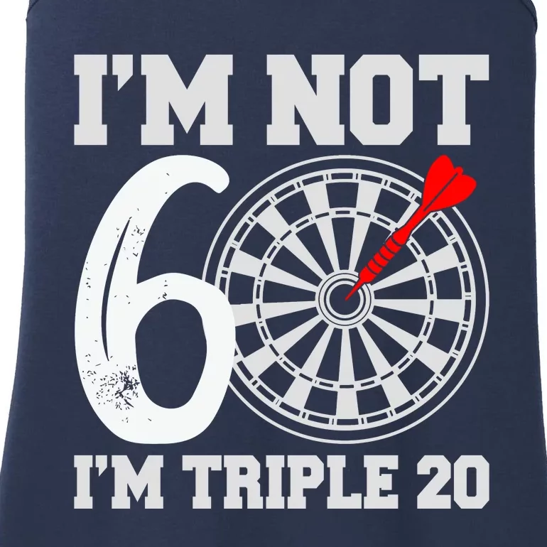 60th Birthday Funny Triple 20 Darts Ladies Essential Tank