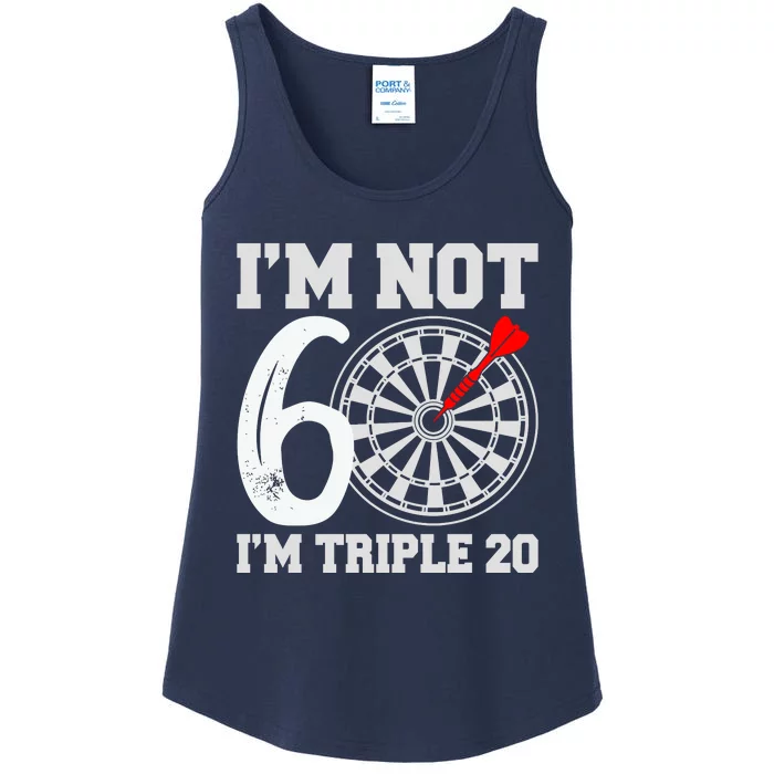 60th Birthday Funny Triple 20 Darts Ladies Essential Tank