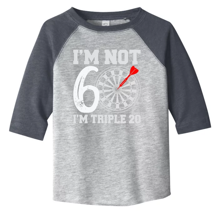 60th Birthday Funny Triple 20 Darts Toddler Fine Jersey T-Shirt