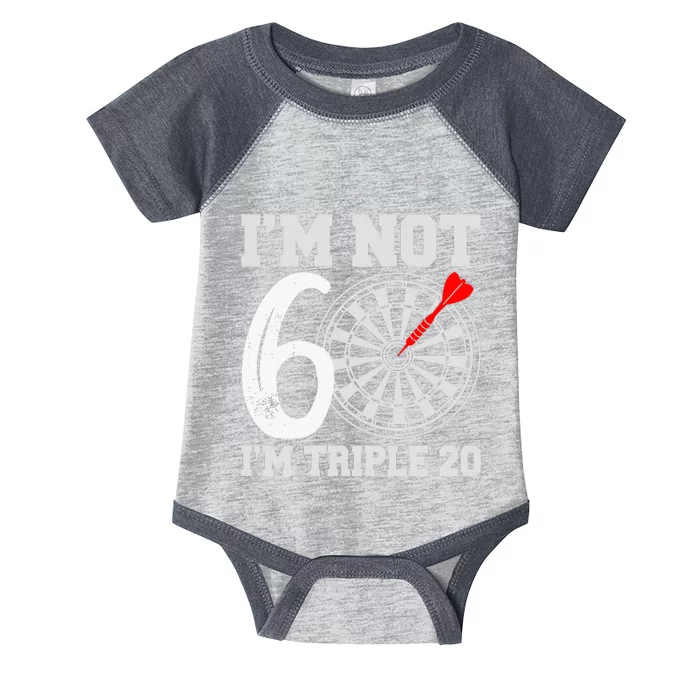 60th Birthday Funny Triple 20 Darts Infant Baby Jersey Bodysuit