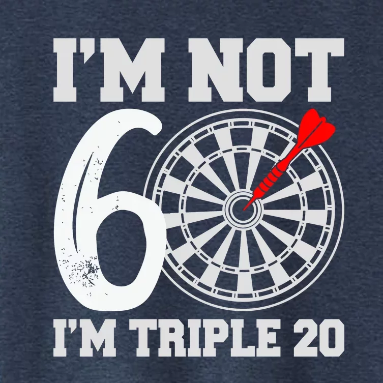 60th Birthday Funny Triple 20 Darts Women's Crop Top Tee