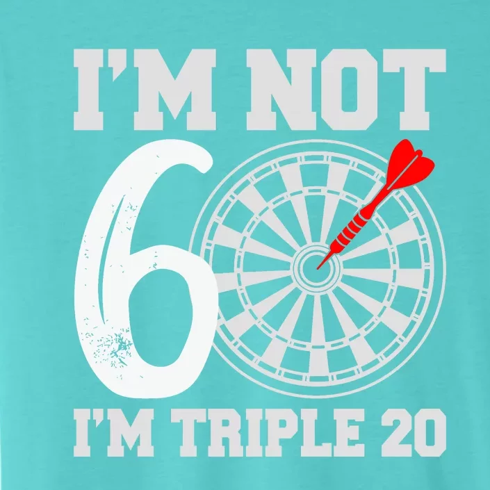 60th Birthday Funny Triple 20 Darts ChromaSoft Performance T-Shirt