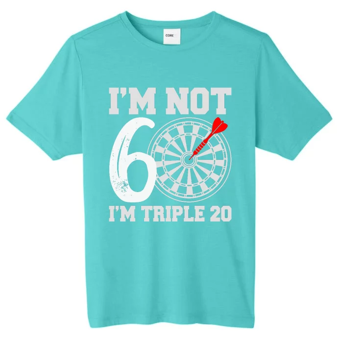 60th Birthday Funny Triple 20 Darts ChromaSoft Performance T-Shirt