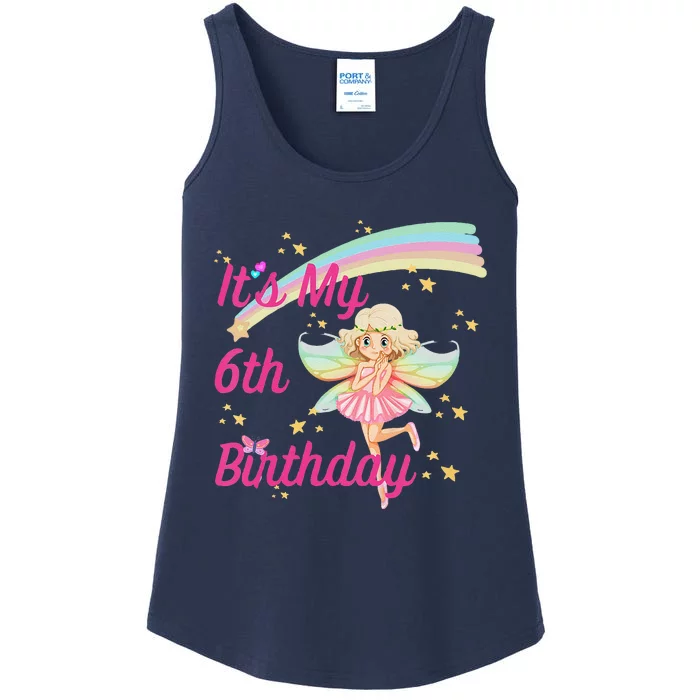 6th Birthday Fairy Design Ladies Essential Tank