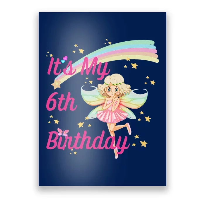 6th Birthday Fairy Design Poster