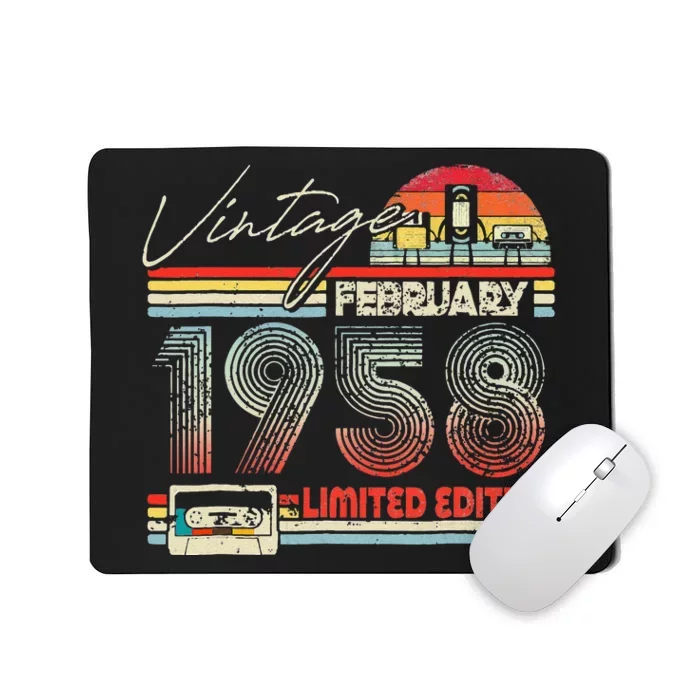 65th Birthday February 1958 Vintage Cassette Limited Edition Mousepad